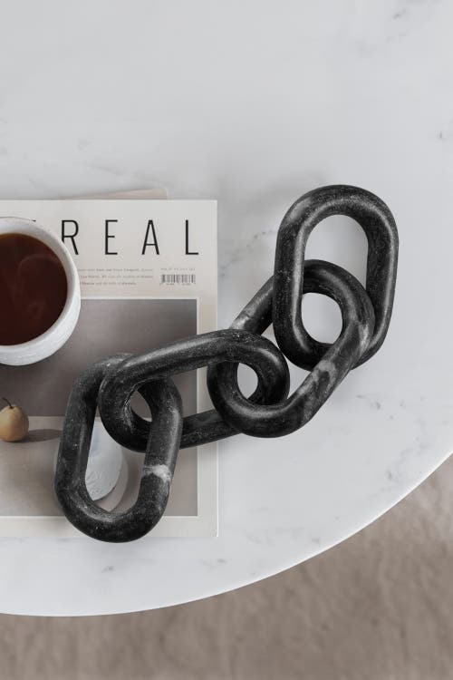 Gauri Kohli Eternity Marble Links Decorative Chain In Black