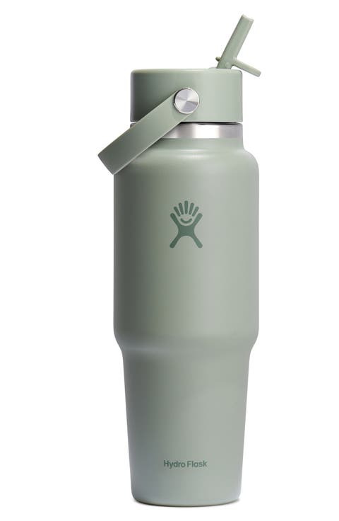 32-Ounce Wide Mouth Travel Bottle with Flex Straw Cap