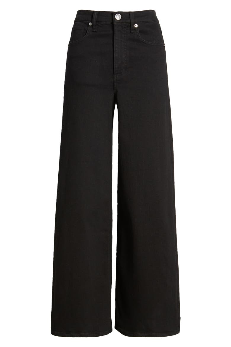 Flexi Sofie High Waist Ankle Wide Leg Jeans, Alternate, color, BLACK