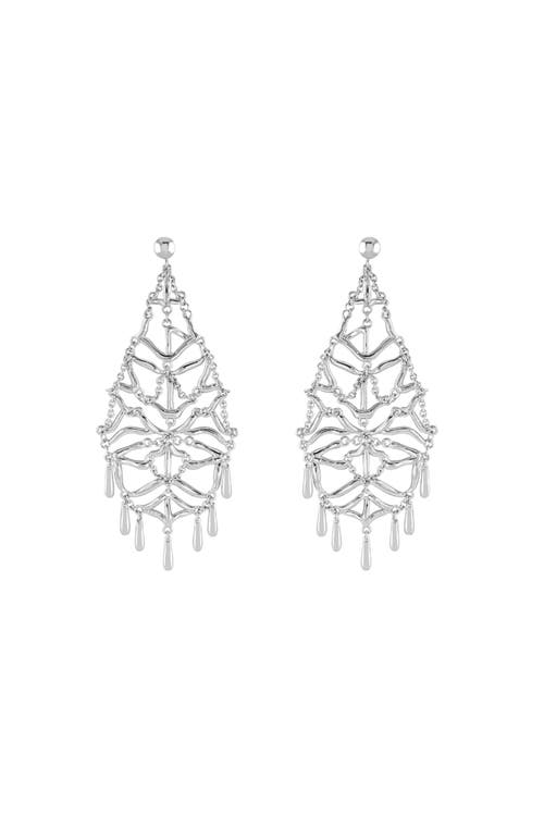 Lucy Quartermaine Element Web Earrings In Metallic