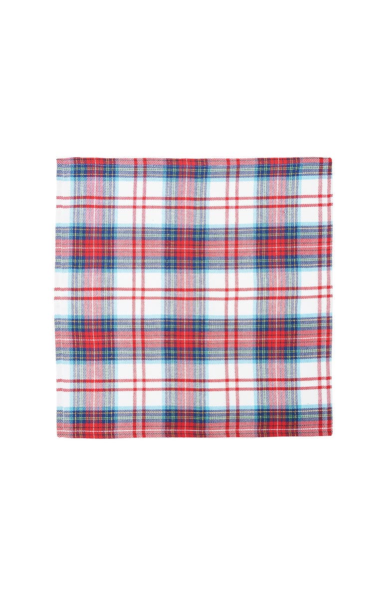 C&F Home Morris Plaid Red and Green Woven Napkin Set of 6, Alternate, color, Green