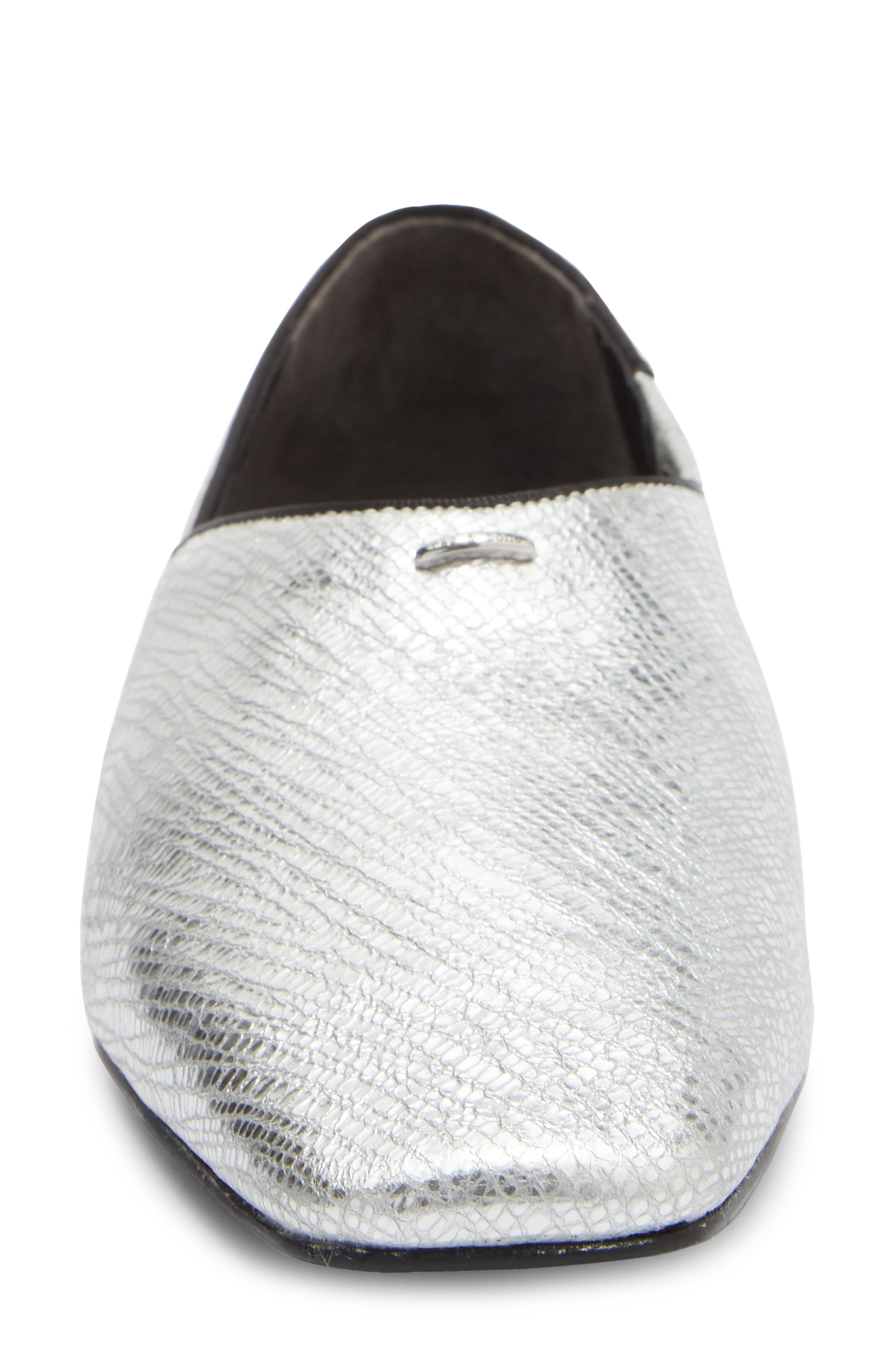 Sadie Pointed Toe Flat, Alternate, color, SILVER