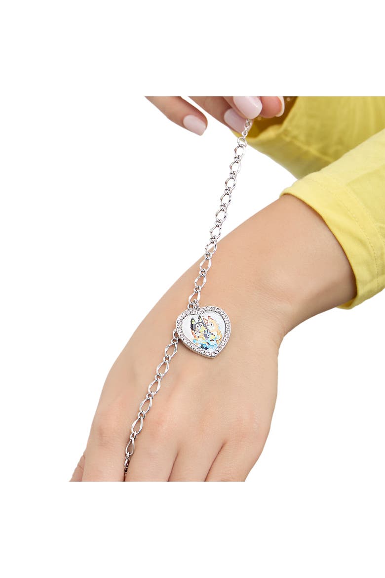 Heart Pendant Chain Bracelet - Silver Tone, Alternate, color, Silver