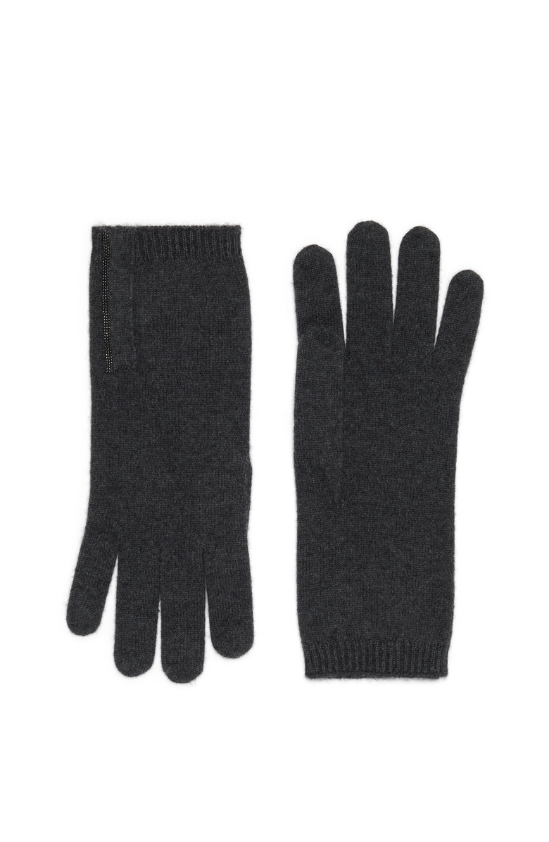Brunello Cucinelli Knit gloves, Main, color, Anthracite