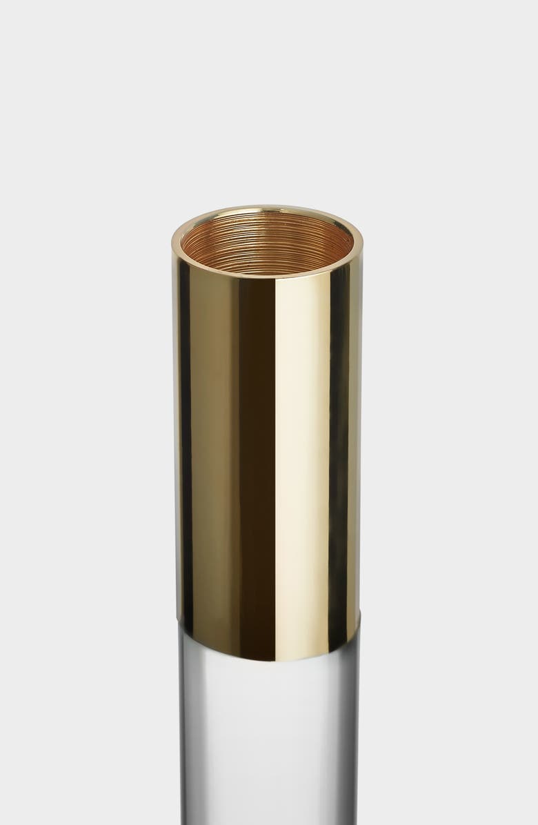 Orrefors Lumiere Candlestick, Alternate, color, Gold