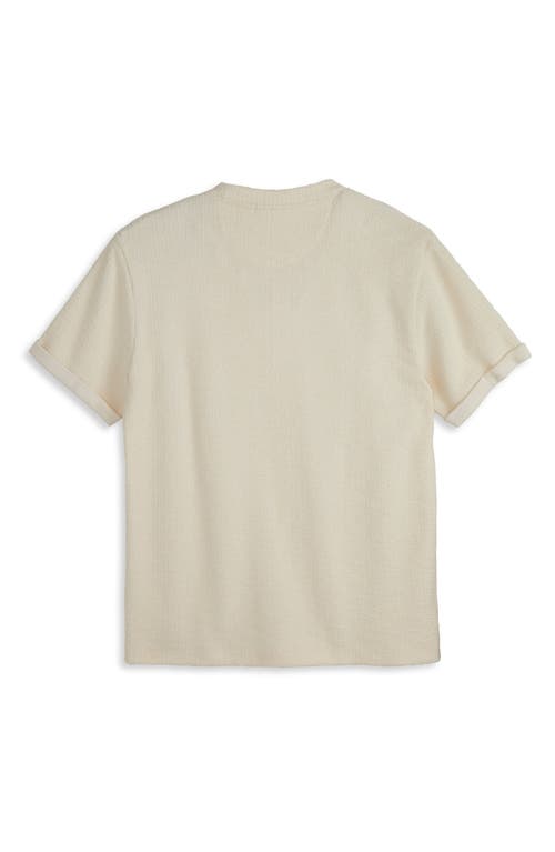 Scotch & Soda Textured Slub Knit T-shirt In Neutral