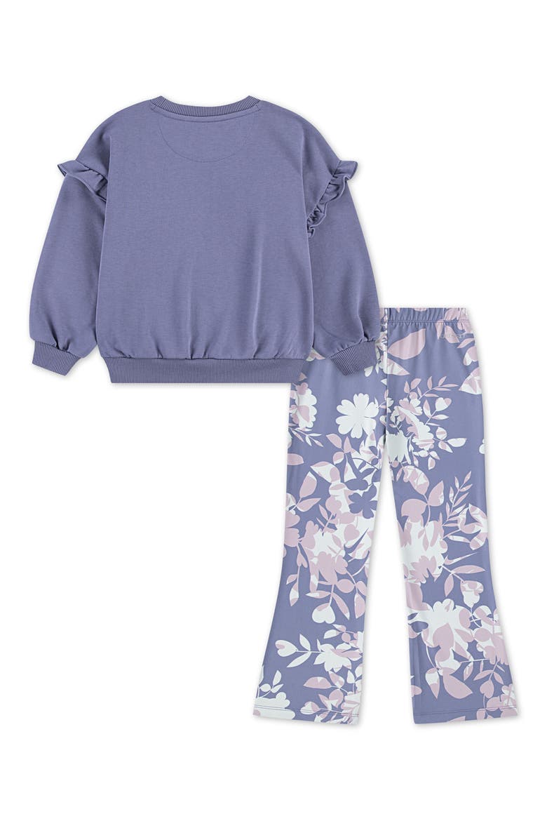 Kids' Swoosh on Pointe Sweatshirt & Leggings Set, Alternate, color, WORLD INDIGO