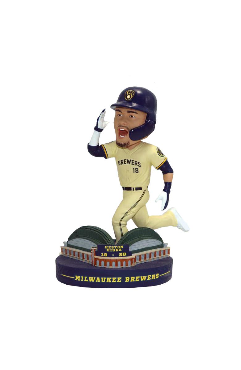 FOCO Keston Hiura (Milwaukee Brewers) Stadium Base Bobblehead Exclusive #/720, Main, color, Multi-Color