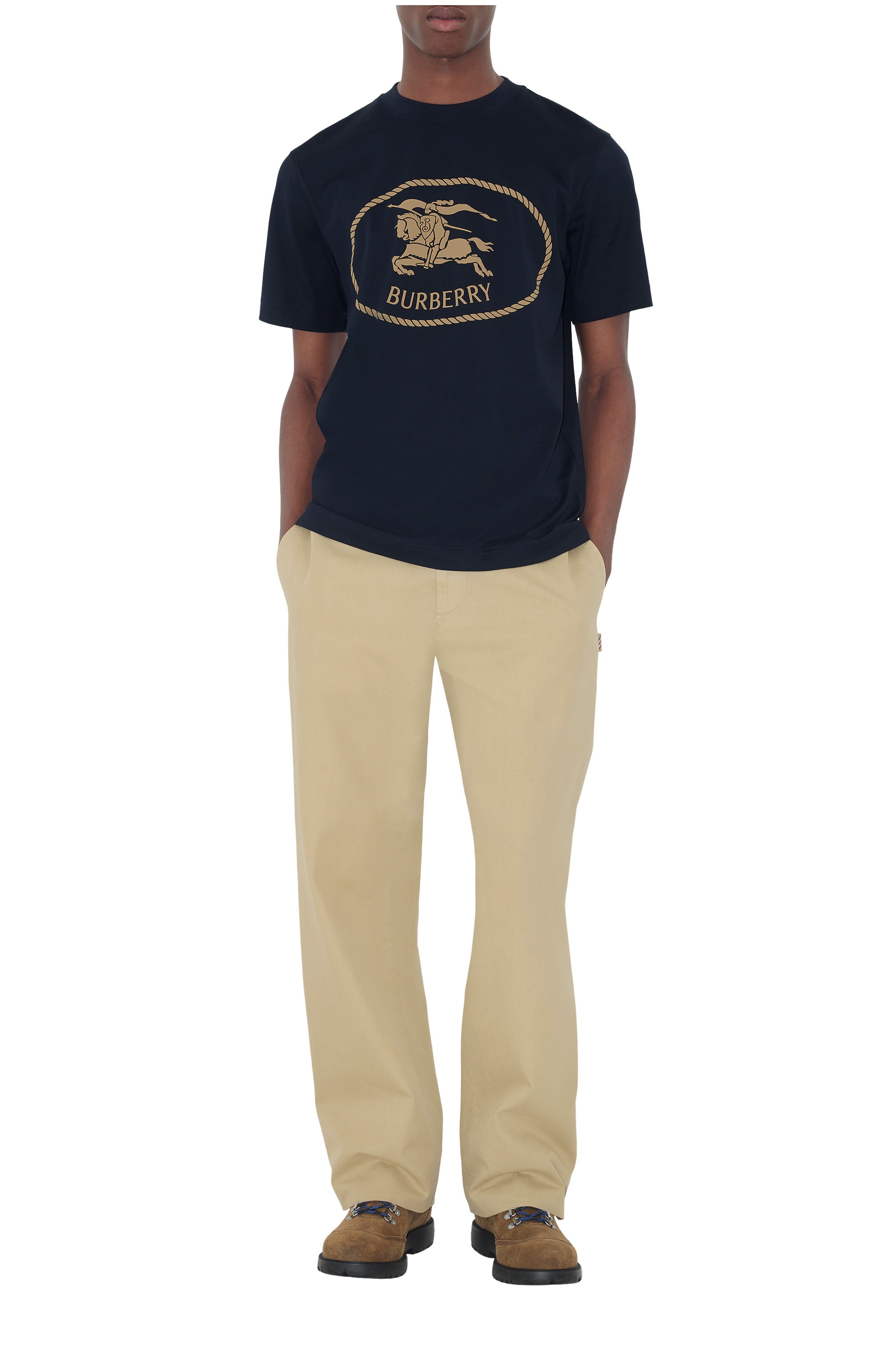 BURBERRY◆Tシャツ/L/コットン/BLK/8028943