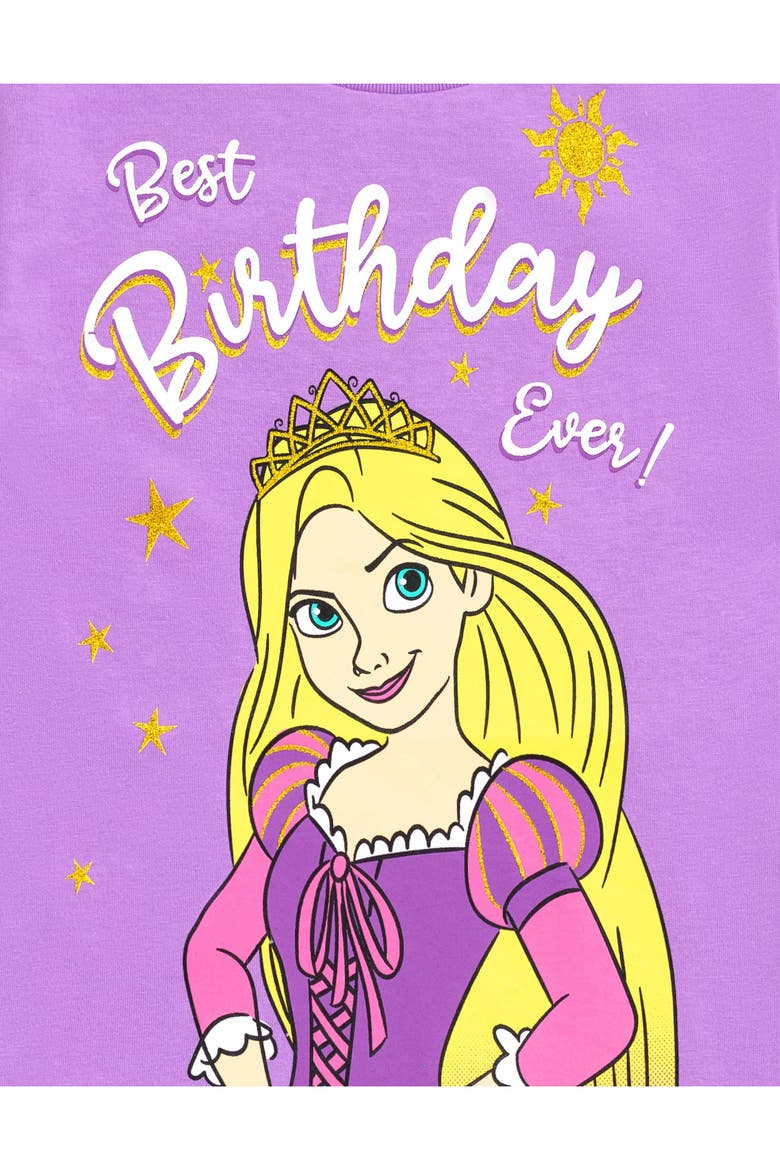 Princess Birthday Graphic T-Shirt, Alternate, color, Rapunzel Violet
