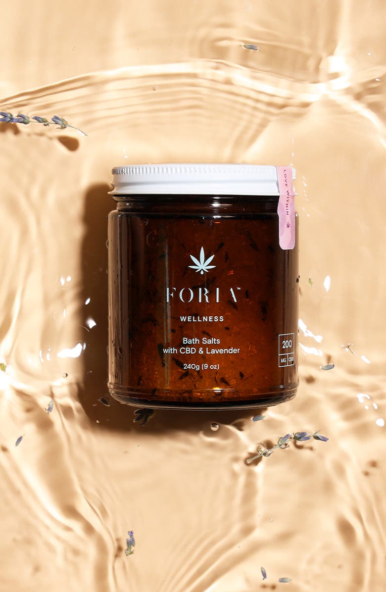 FORIA Wellness Bath Salts with CBD & Lavender, Alternate, color, 
