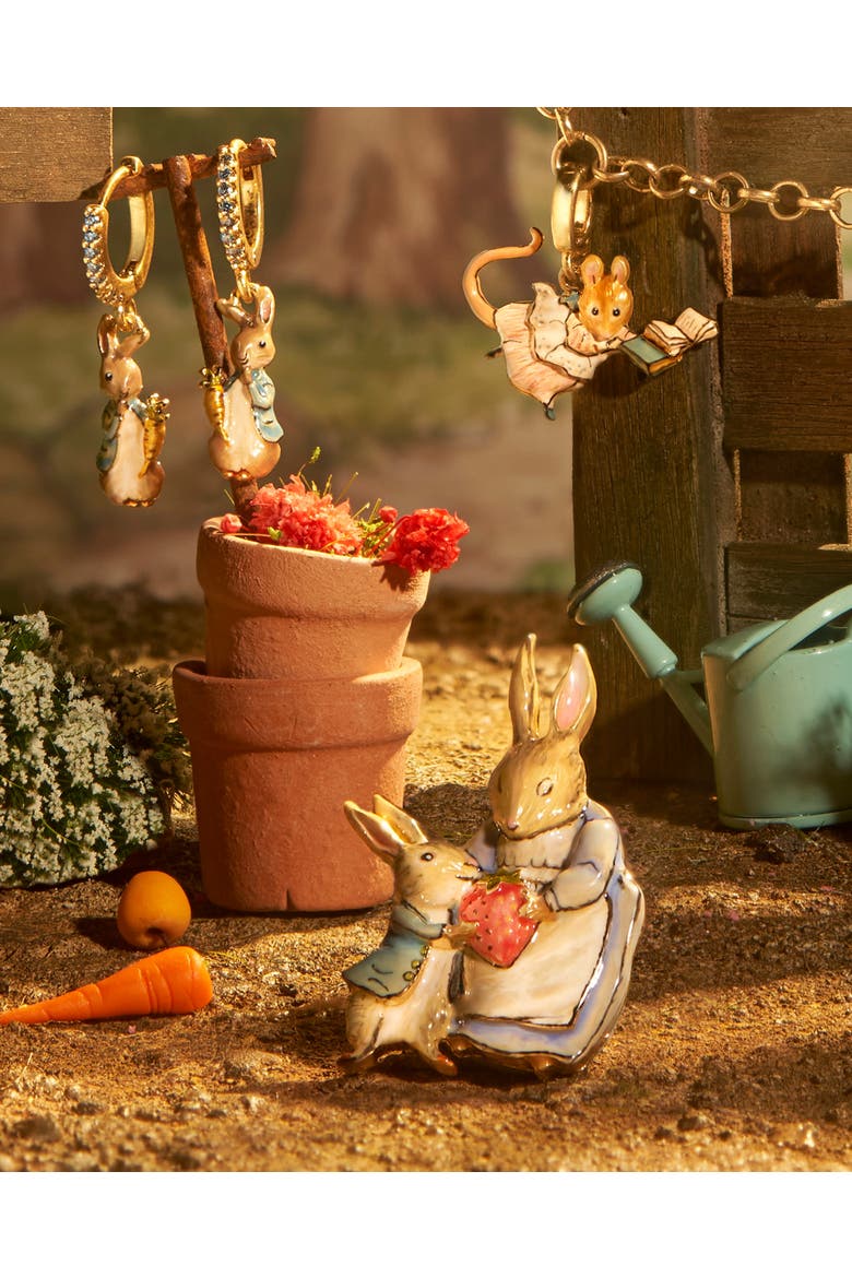 x Peter Rabbit Mrs Rabbit Brooch, Alternate, color, Gold