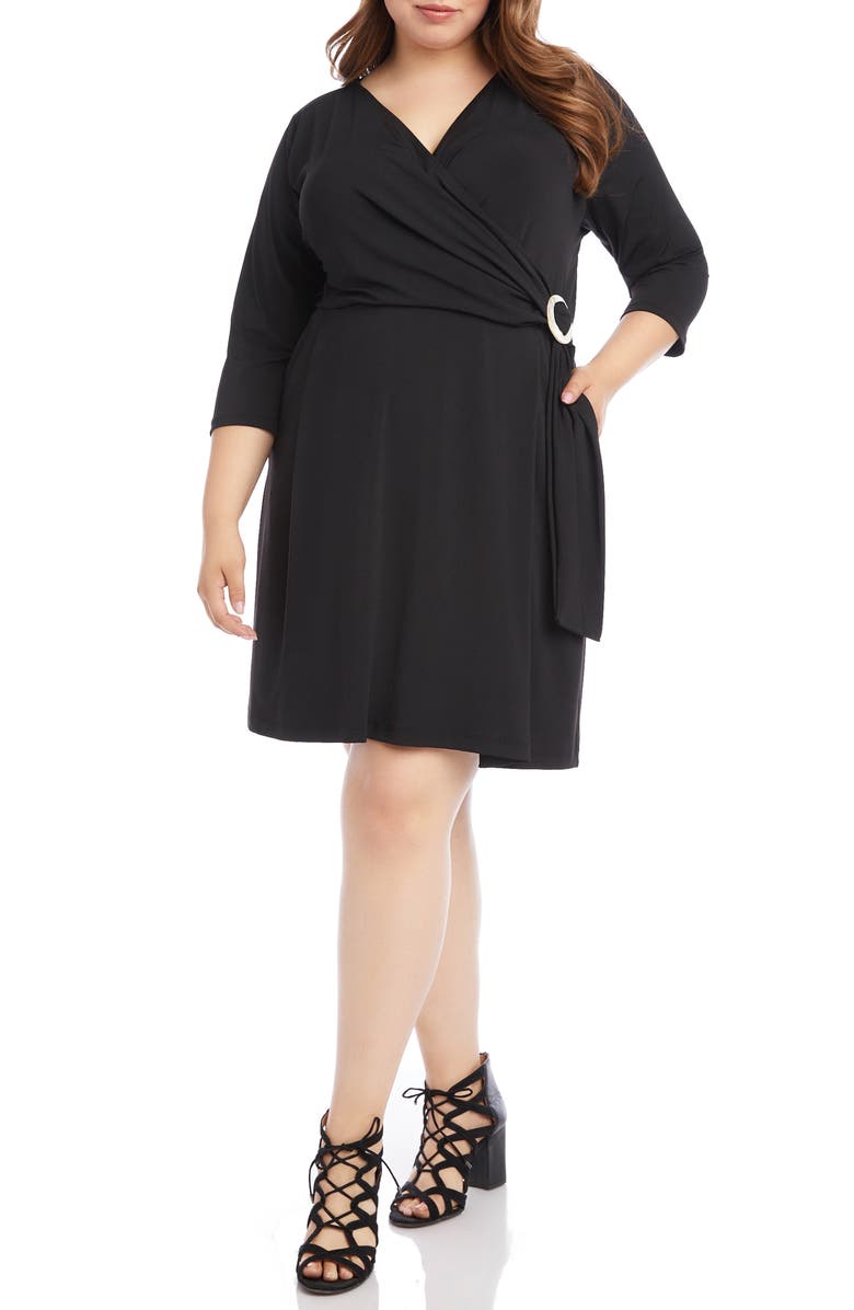 Karen Kane Faux Wrap Dress, Main, color, 