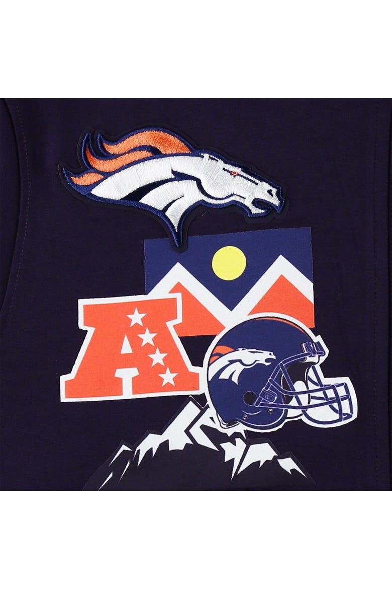 Men's Pro Standard Navy Denver Broncos Hometown Full-Zip Hoodie, Alternate, color, Navy