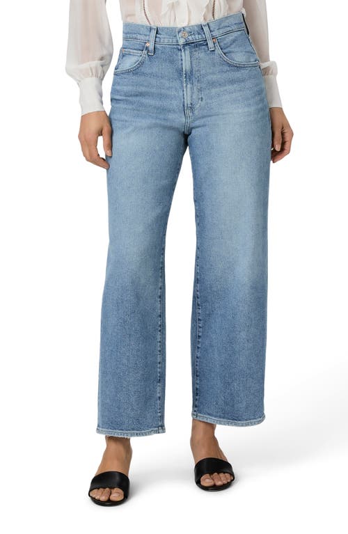 Paige Cameron High Waist Ankle Wide Leg Jeans In Khristen Distressed