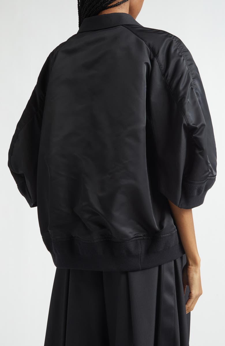 Sacai Suiting x Nylon Twill Jacket, Alternate, color, Black