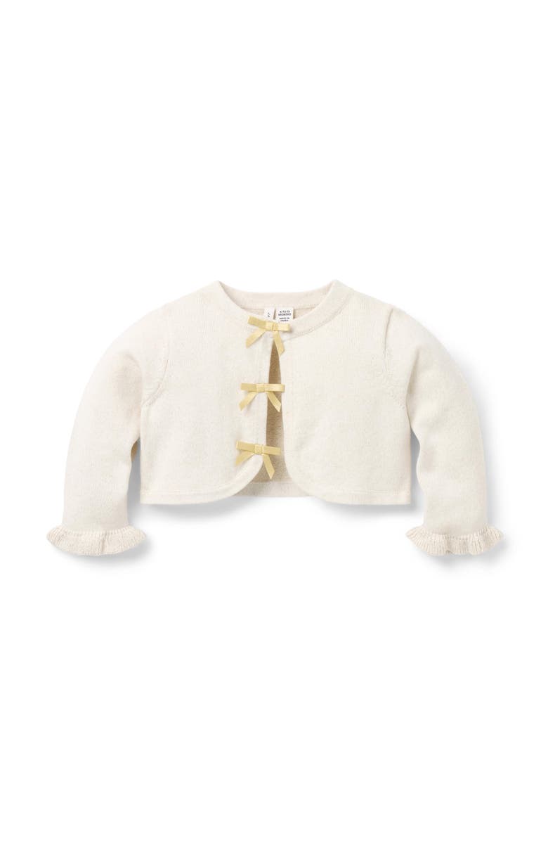 Janie and Jack Baby Bow Cropped Cardigan, Main, color, 