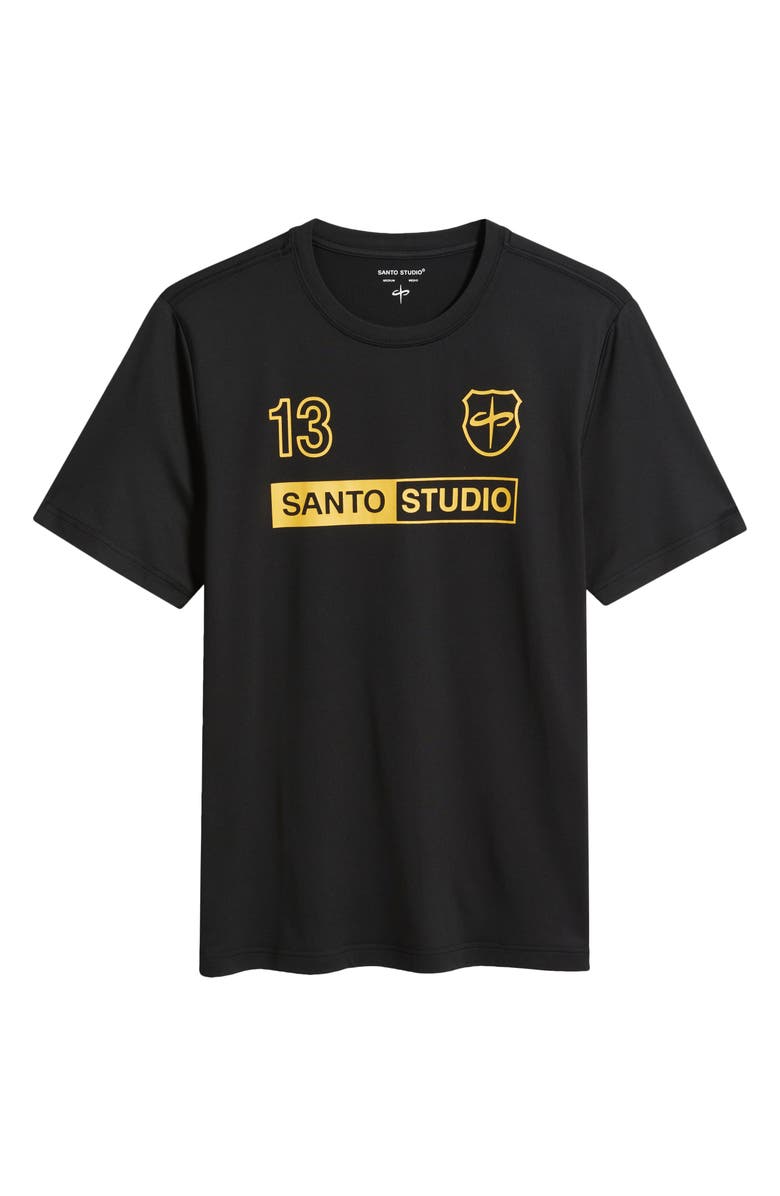 SANTO STUDIO Santo Futbol Tech Logo Graphic T-Shirt, Alternate, color, Black