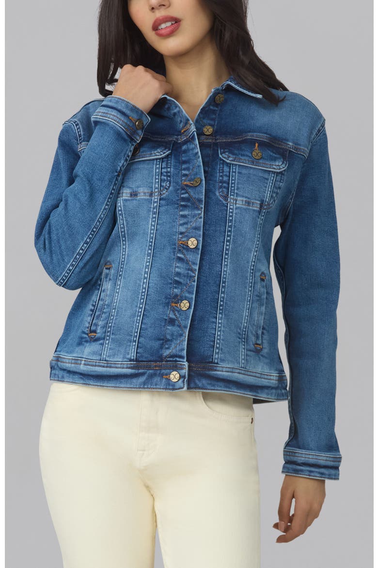Gabriella Classic Denim Jacket, Main, color, Divine Blue