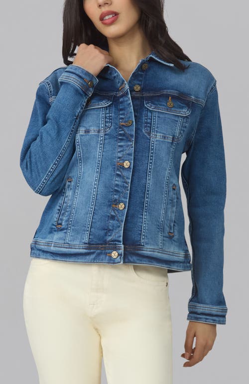 Lola Denim Gabriella Classic Denim Jacket in Divine Blue at Nordstrom, Size Medium