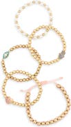 Capelli New York Kids' Assorted Set of 5 Beaded Bracelets