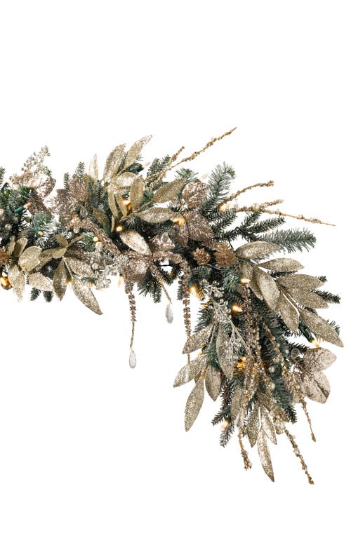 Balsam Hill Champagne and Crystal Garland in Green  product
