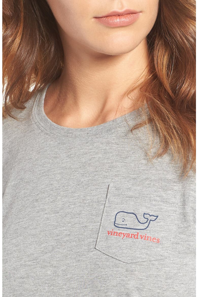 Santa Whale Graphic Tee, Alternate, color, GRAY HEATHER