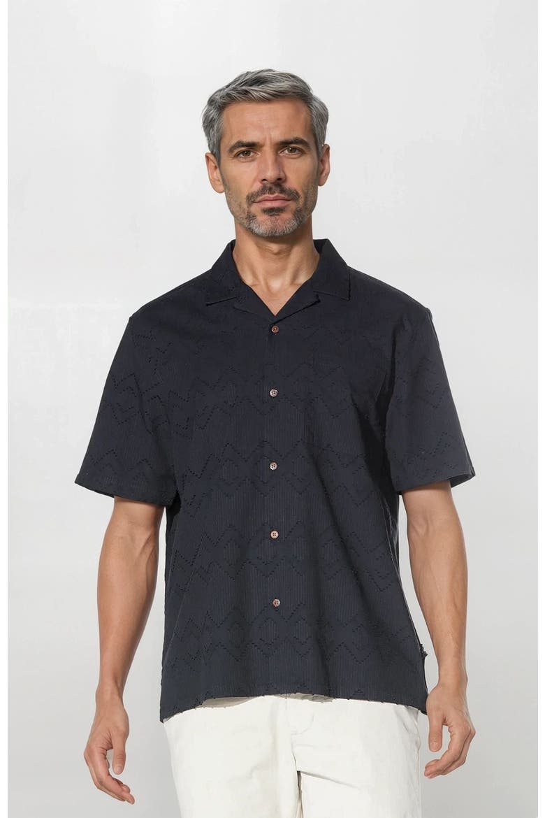 Marina Chevron Shirt, Alternate, color, Black