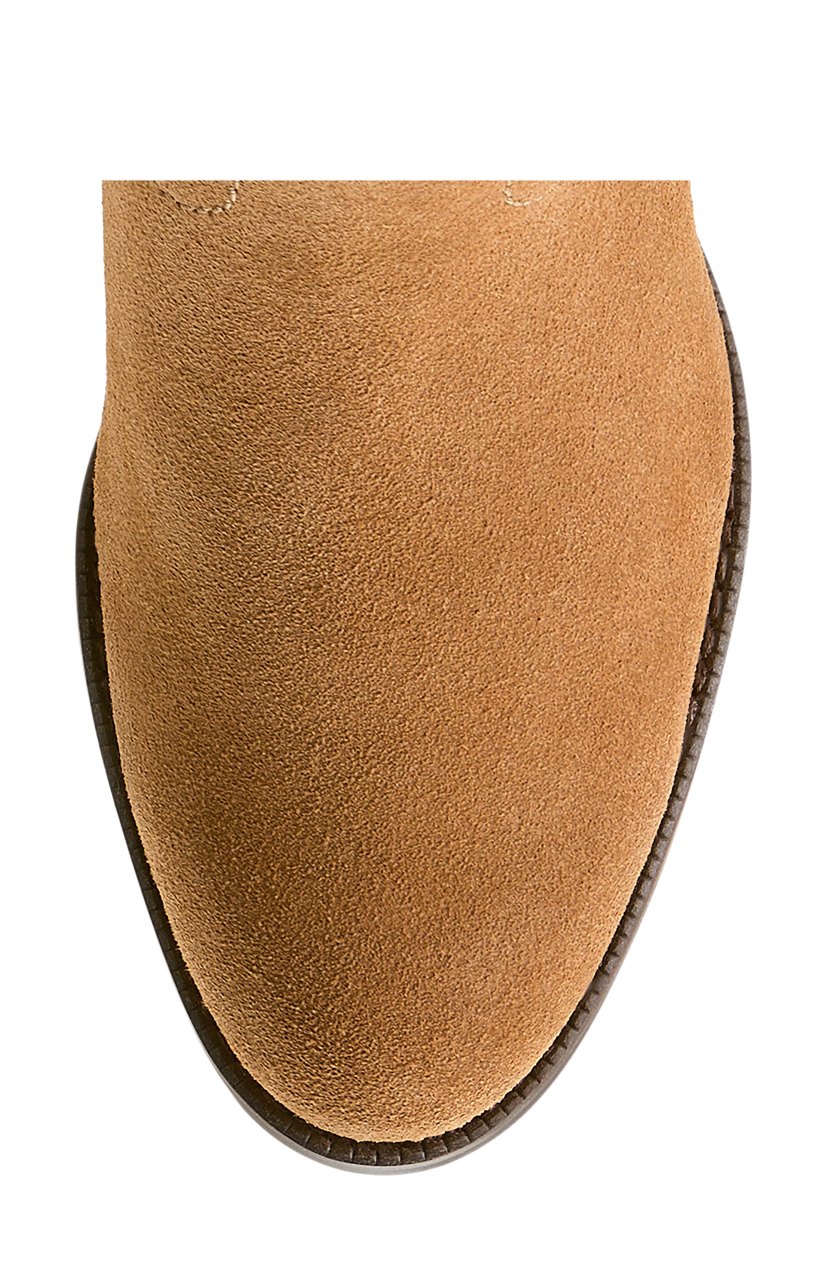 Addison Leather Western Boot, Alternate, color, CARAMEL SUEDE