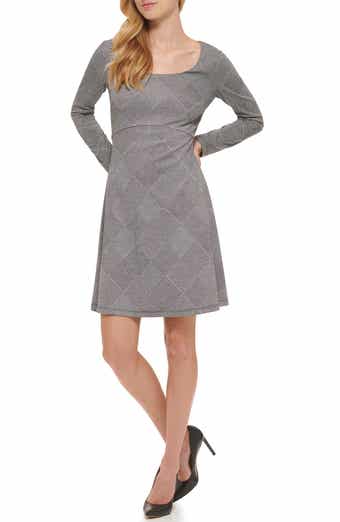 Tommy Hilfiger Diamond Checker Fit & Flare Dress