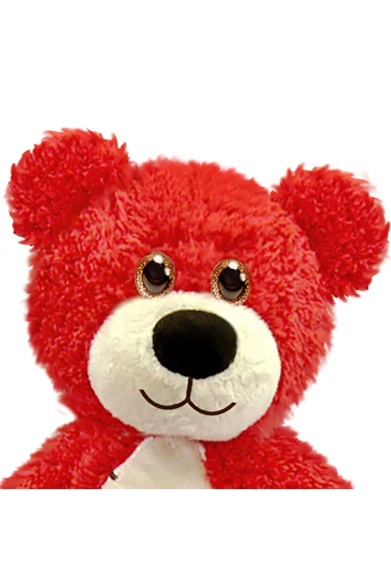 Tender Teddy, Red Plush Animal, Alternate, color, Red