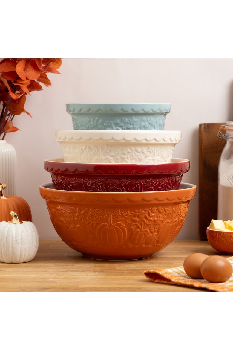 Pumpkin Mixing Bowl, Set of 4, Alternate, color, Multicolored