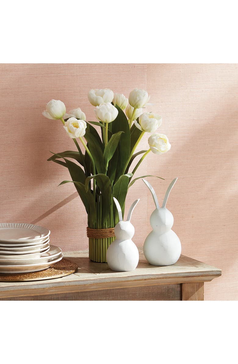 Napa Home & Garden Peony Tulip Bundle Drop-In 23.5", Alternate, color, White