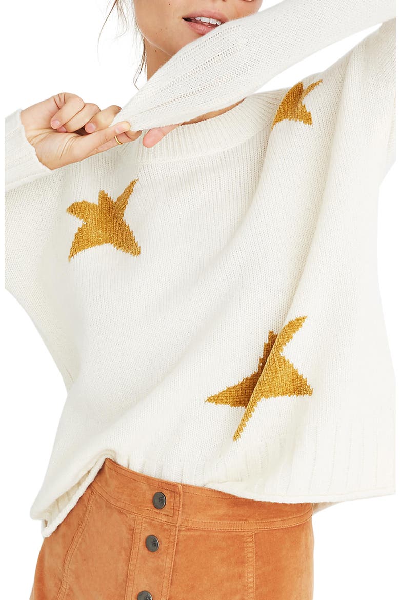 Merino Star Sweater, Main, color, ANTIQUE CREAM