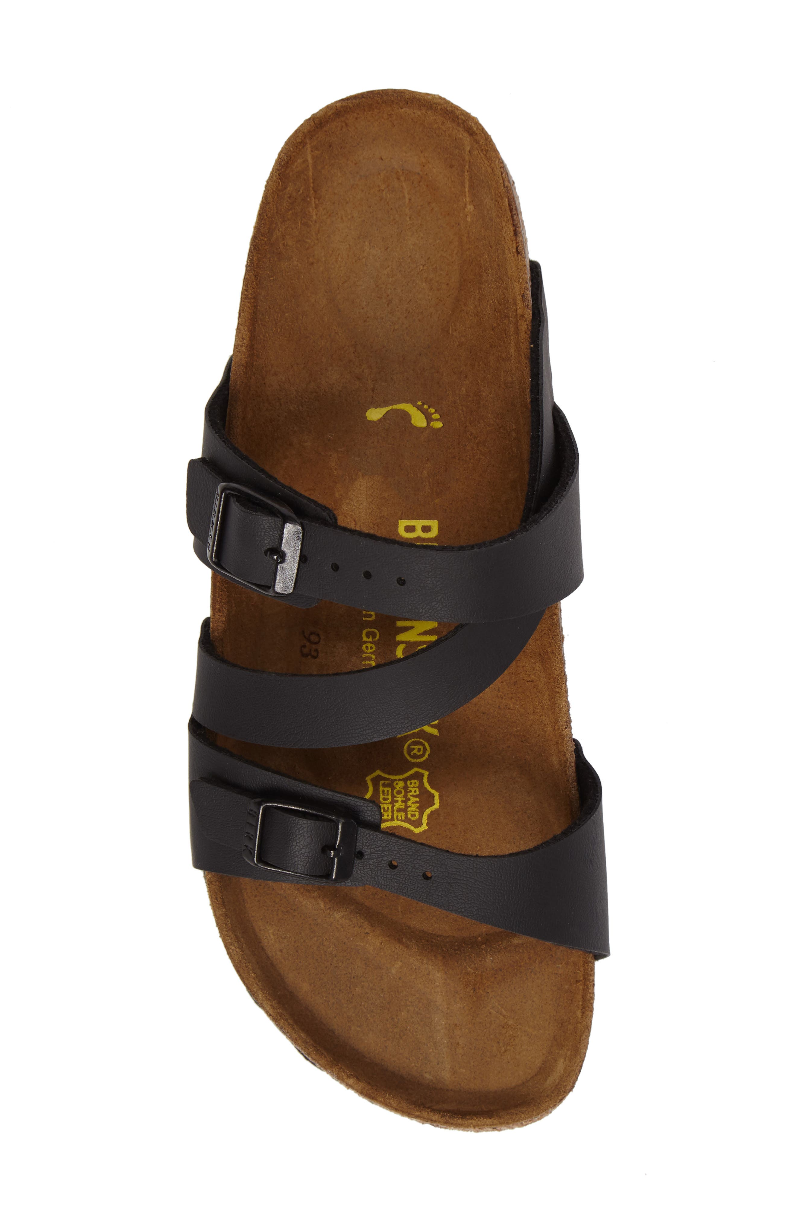 Salina Slide Sandal, Alternate, color, BLACK LEATHER