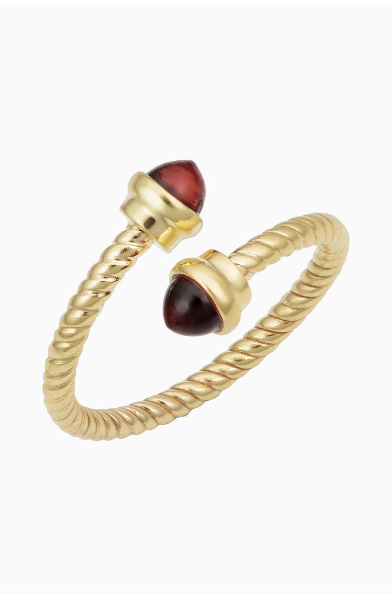 Oradina 14K Yellow Gold Garnet Finger Candy Ring, Main, color, Yellow Gold