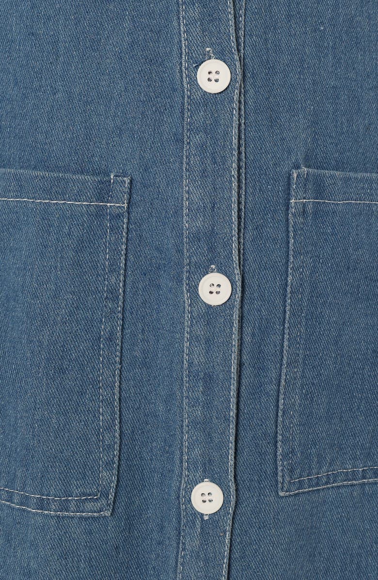 Petal & Pup Bettie Denim Midi Dress, Alternate, color, Mid Blue Denim