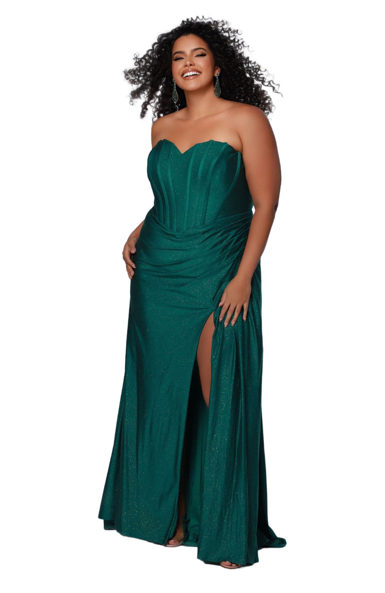 Strapless Corset Slim Fitted Plus Size Gown - image 3