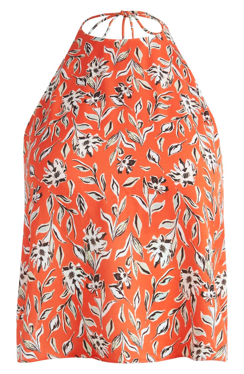 Alice + Olivia Frenchie Back Tie Halter Top, Alternate, color, 