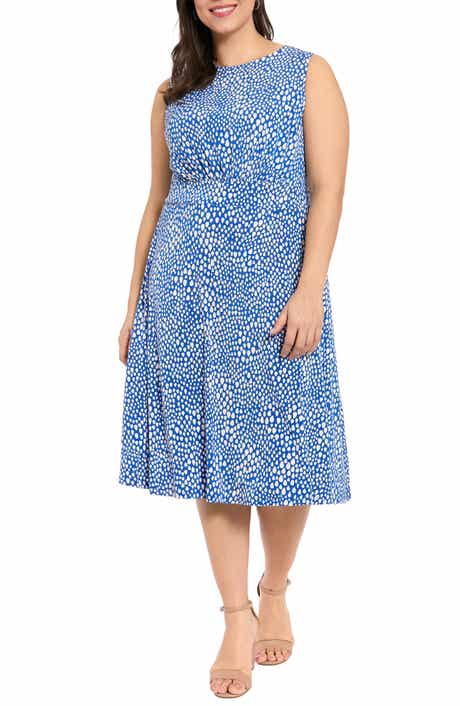 London Times Print Midi Dress