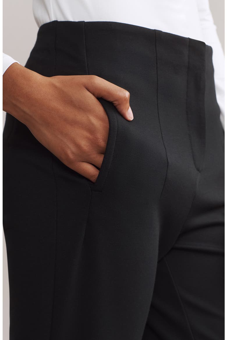 Coupe Ponte Ankle Pants, Alternate, color, BLACK