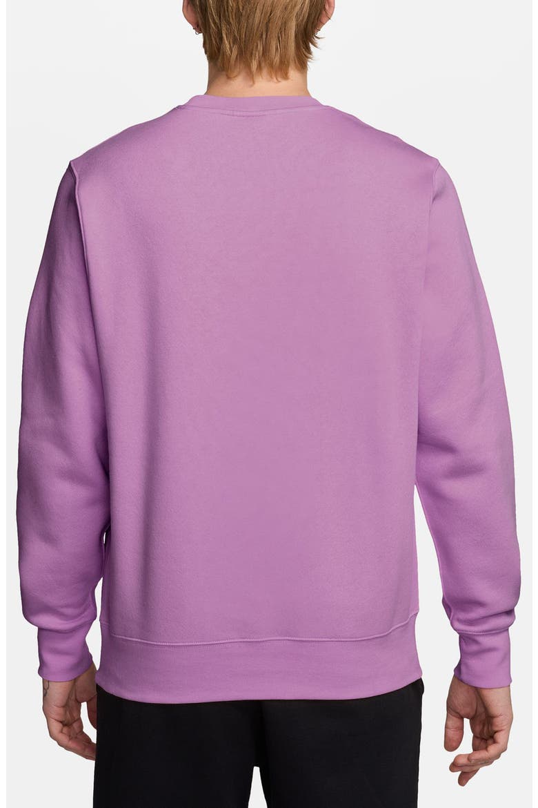 Club Brushed Fleece Crewneck Sweatshirt, Alternate, color, LIGHT MAGENTA/ MIDNIGHT NAVY