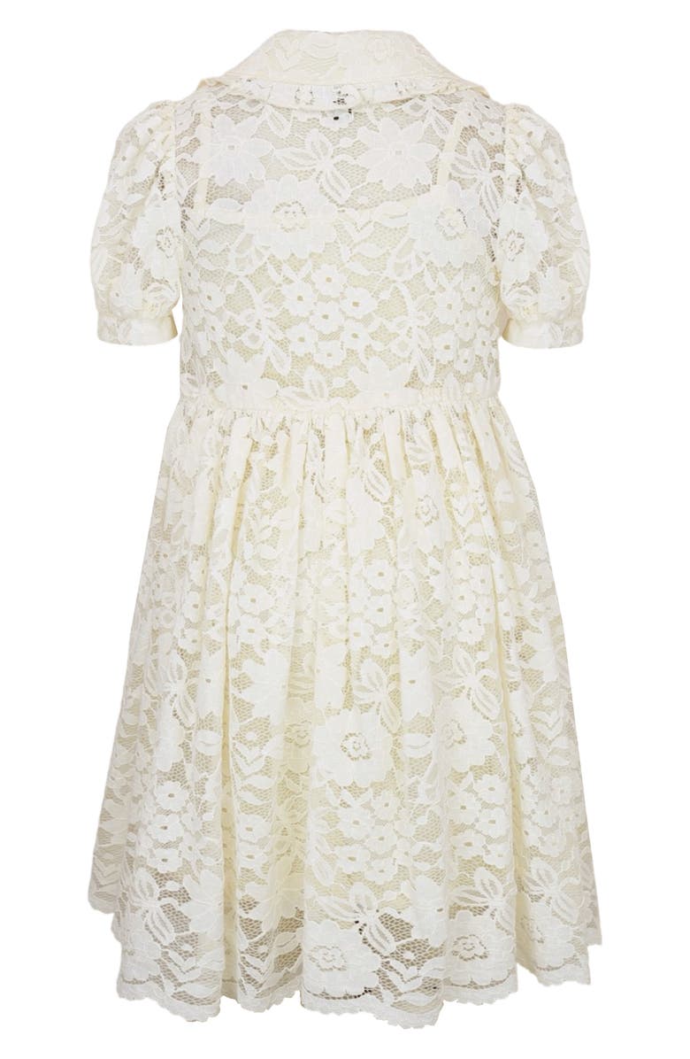 Zunie Kids' Lace Party Dress, Alternate, color, Ivory