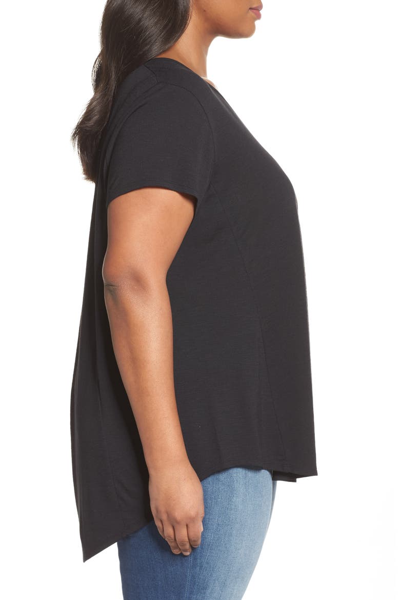 V-Neck Swing Tee, Alternate, color, BLACK