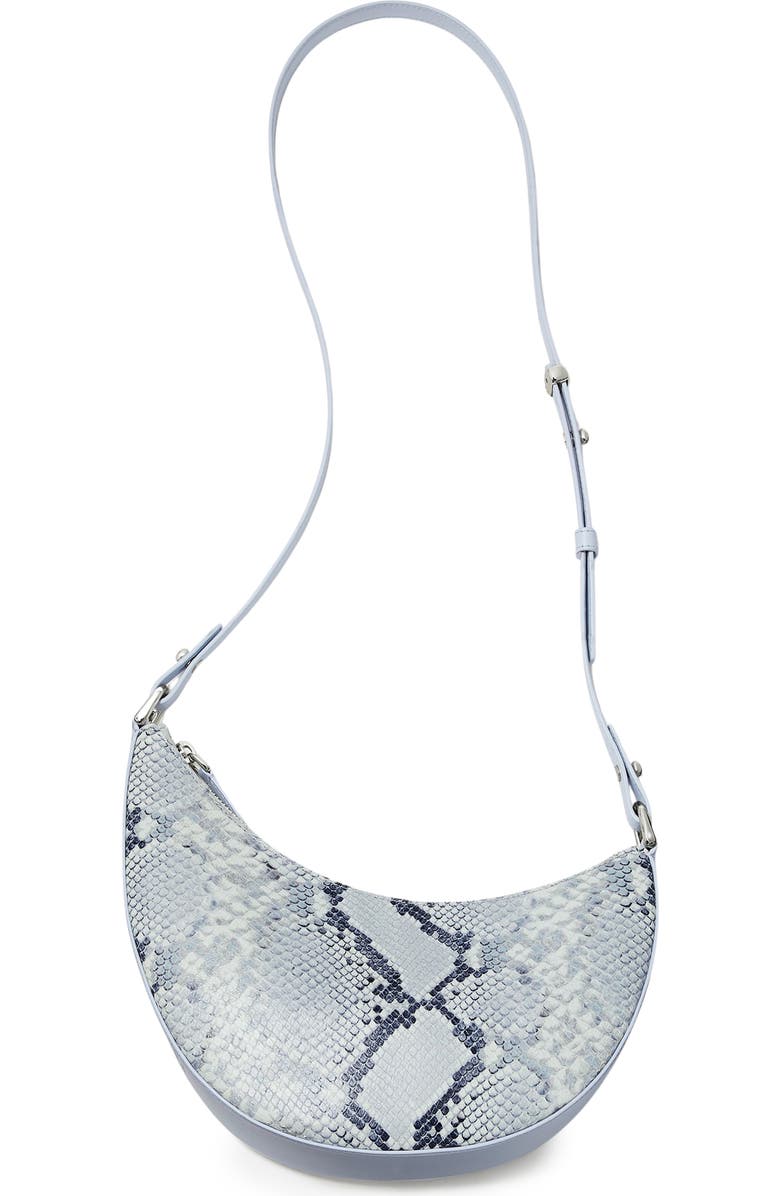 Kate Spade New York duo snakeskin embossed leather crossbody bag, Alternate, color, Pale Sapphirine