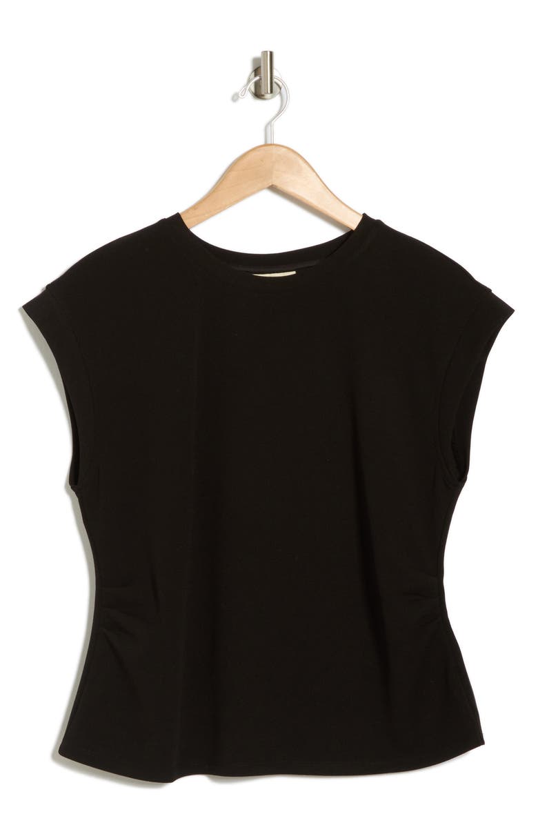 MELLODAY Cinched Techno Top, Alternate, color, Black