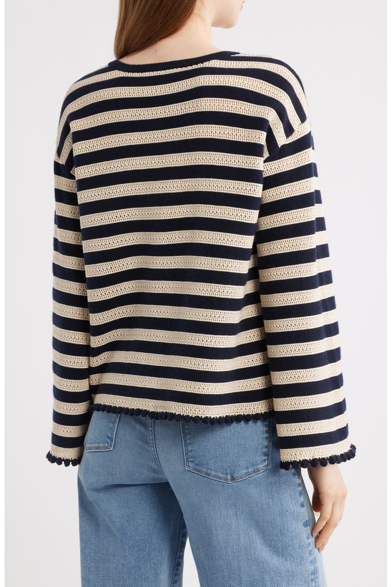 The Easy Captain Stripe Sweater, Alternate, color, CREAM MULTI