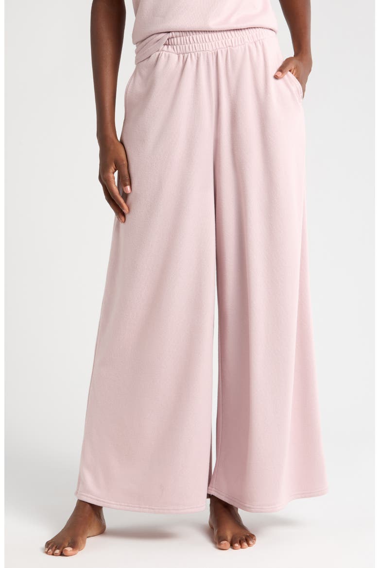 Holsey Wide Leg Lounge Pants, Main, color, ASHEN ROSE