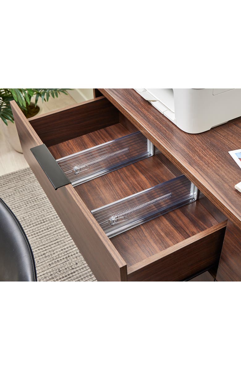 iDesign Plastic Adjustable Deep Drawer Dividers - Set of 2 - Clear, Alternate, color, Clear