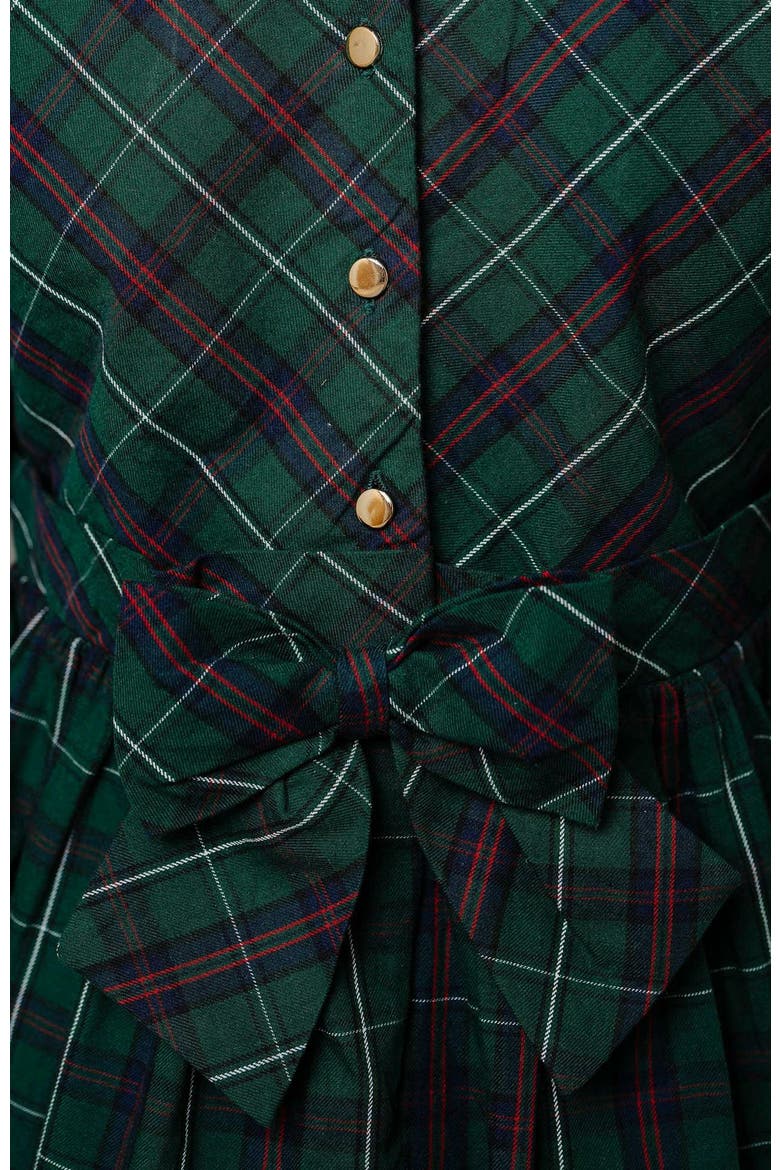 Girls' Organic Ruffle Cuff Party Dress, Kids, Alternate, color, Merry Pine Plaid